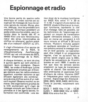 "Espionnage et radio" article in Interférences #3 (Fall 1975)